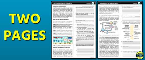 Origins of Life on Earth - Evolution Learning Module 16 (PDF & Google ...
