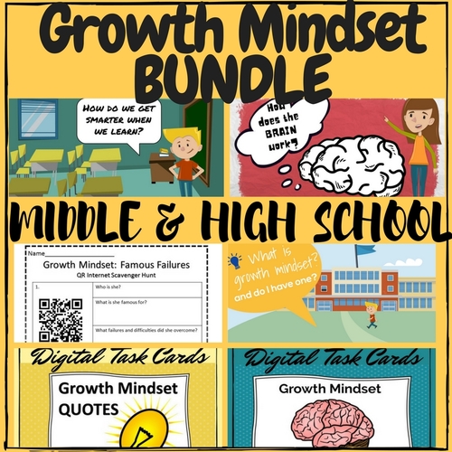 Preview of Growth Mindset Challenge Bundle - MIDDLE & HIGH SCHOOL