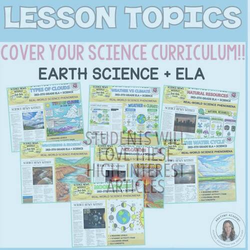 3rd–5th Earth Science Reading Bundle | Science Articles + ELA Lessons