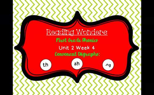 Preview of Holiday Phonics: Digraphs th, sh, -ng | Reading Wonders Grade 1 Unit 2 Week 4