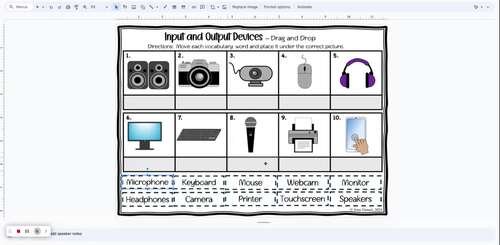 Input and Output Devices - Digital Drag and Drop Activity | TPT