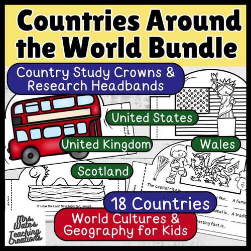 Countries Around the World Bundle | Country Study Research Crown ...