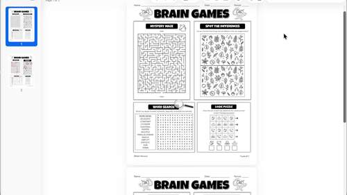 November Math Worksheets Fun Fall Activities Brain Games No Prep 6th ...