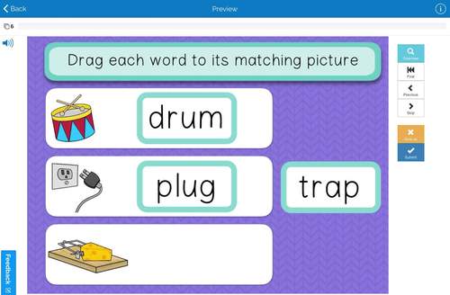 BOOM CARDS™ CCVC Read and Match by The Resource Elf | TPT