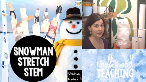 Preview of Winter - Christmas STEM Activity - Snowman Stretch Video