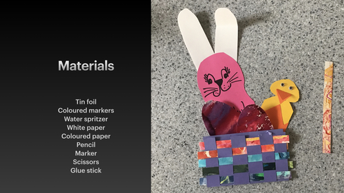 Preview of EASTER or SPRING BASKET Art Video Instructions Grades 1-4