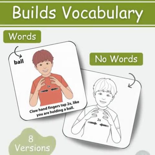 Outdoors Flashcards American Sign Language Visual Picture Cards ASL ...