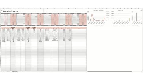Timesheet Tracker Excel Spreadsheet by Mom Money Map | TPT