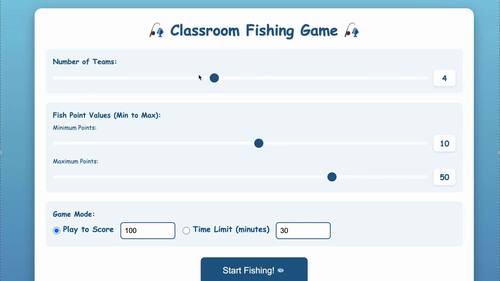 Hook, Line, and Score - No-Prep, Interactive Team Points Game | TPT