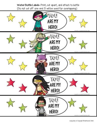 EDITABLE Superhero Water Bottle Labels SET 3 by Lead Joyfully - Gail ...