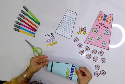 Mothers Day Sundress Card Writing Craft First 2nd 3rd 4th 5th Grade ...