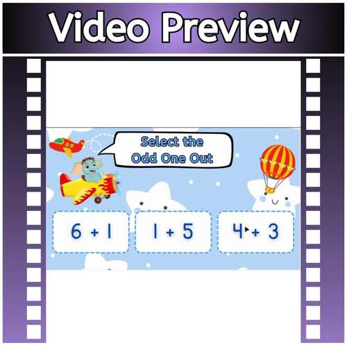 Add and Select the Odd One Out: Single Digit Numbers (Without Regrouping)