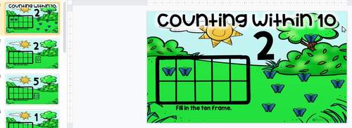 Spring Counting w/ ten frames to 10 - Distance Learning Google ONLINE ...