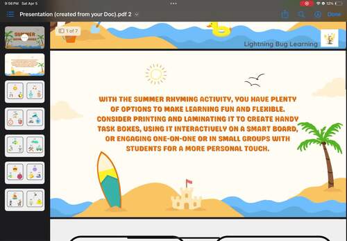 Summer Rhyming