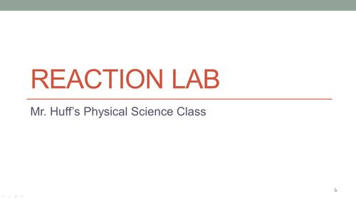 Preview of Chemical Reaction Lab - Recognizing Signs of a Chemical Reaction - VIDEO