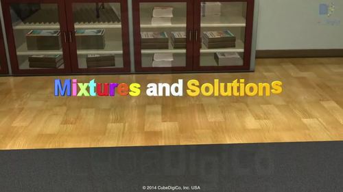 Preview of Mixtures and Solutions - High quality HD Animated Video - eLearning