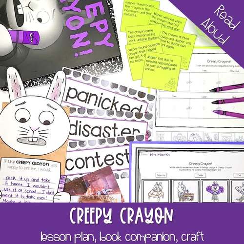 Creepy Crayon Lesson Plan, Book Companion, and Craft by ELA with Mrs Martin