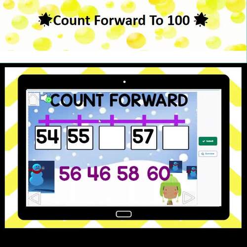 Count To 100 Winter Math Digital Activities Boom Cards by Limes and Lemons