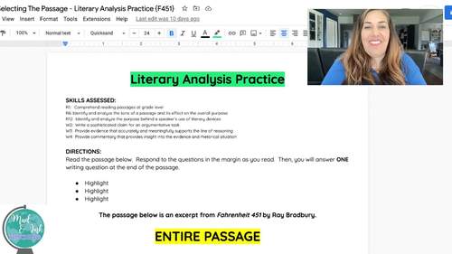 Preview of Mastering Close Reading:  Selecting the Passage (Part 2)