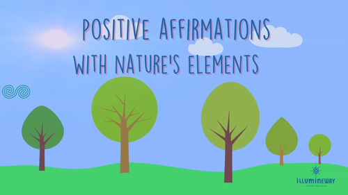 Preview of Bilingual Positive Affirmations with Elements in Nature