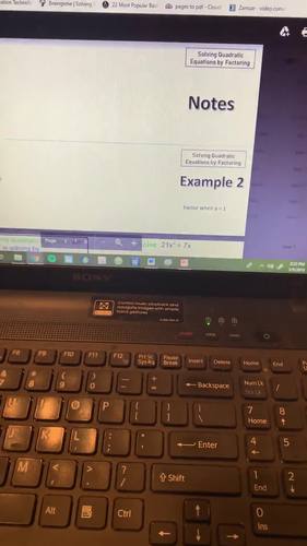 Solving Quadratic Equations by Factoring: Foldables - Interactive Notebook