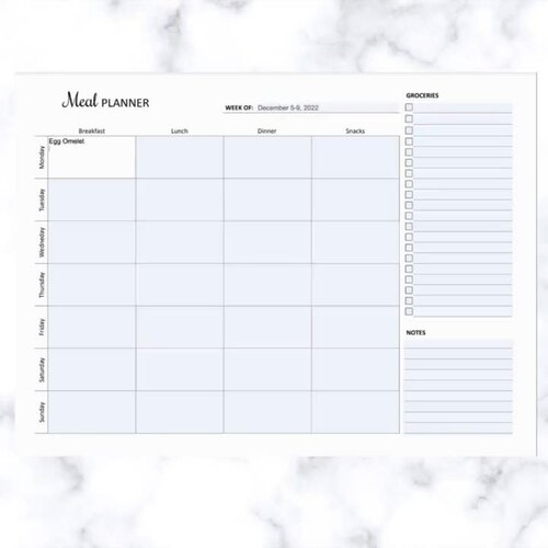 Meal Planner Printable PDF by Mom Money Map | TPT
