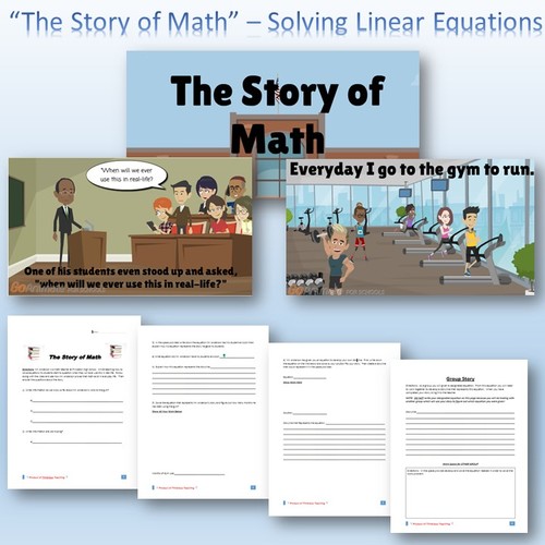Preview of The Story of Math - Solving Linear Equation Word Problems