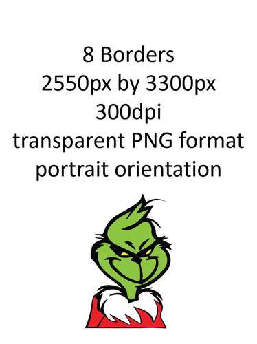 Grinch Border Art Bundle by DNJDesigns and Mathman1962 | TPT