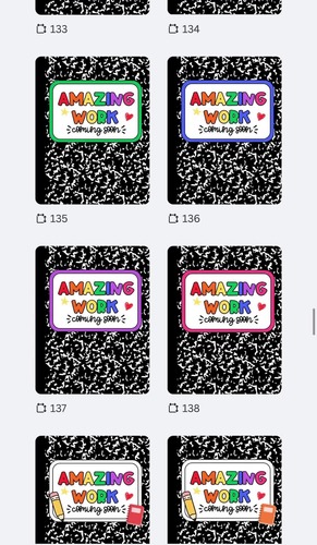 Primary Color Composition Book Student Work Display Signs | TPT