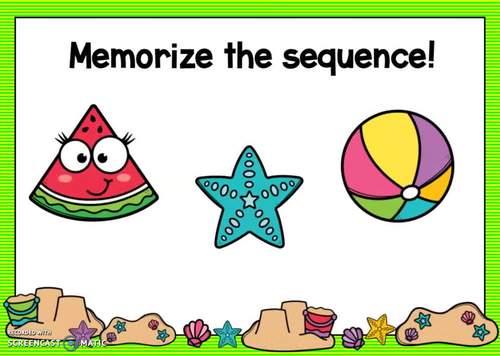 Summer Memory Game Boom Cards™ Distance Learning