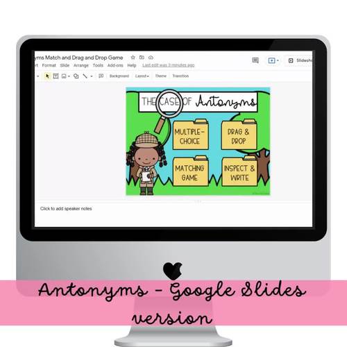 Antonyms Games for Literacy Centers Google Slides™ by The Viral Teacher