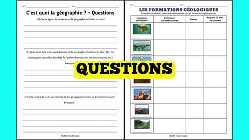 Ontario Grade 7/8 FRENCH History & Geography Full Year Bundle | TPT
