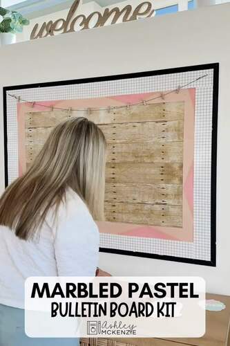 Marbled Pastel Back To School Bulletin Board Kit by Ashley McKenzie
