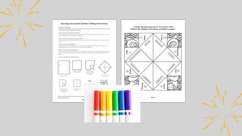 Lunar New Year Kids Origami Activity, Chinese New Year Lion Cootie ...