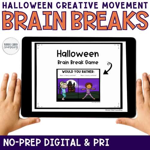 spedspooky Halloween Would You Rather? Creative Movement Digital & Print Yoga