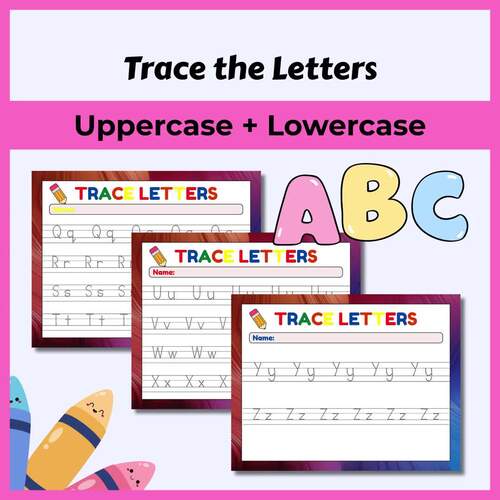 Alphabet Letter Tracing Worksheets | Handwriting Practice for Preschool