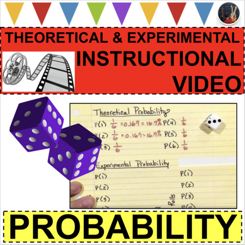 Preview of Edit Product: Theoretical & Experimental PROBABILITY Instructional VIDEO 21:04 m