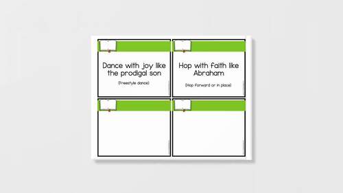 Bible Says Movement Game by Crafted with Bliss by Teacher Pia | TPT
