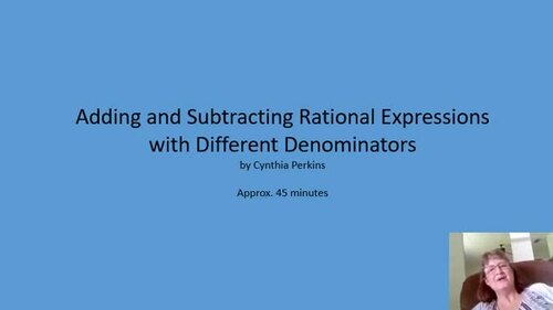 Preview of Adding and Subtracting Rational Expressions with Different Denominator Video