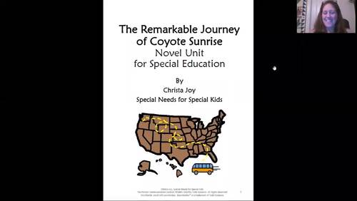 The Remarkable Journey of Coyote Sunrise Novel Study for Special Education