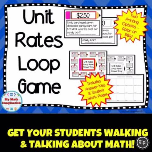 Unit Rates Loop Game by My Math Imagination TPT
