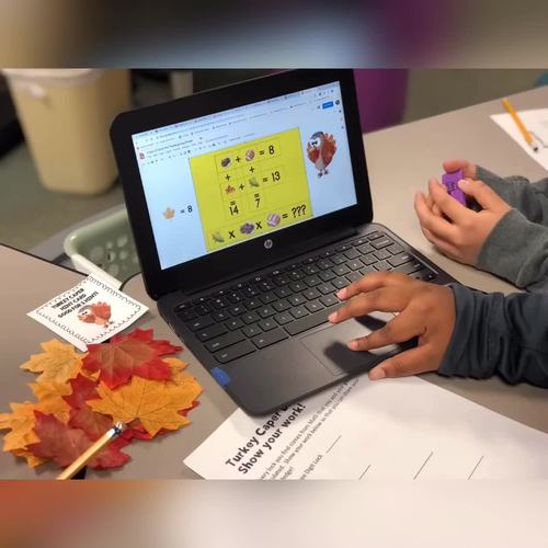 Turkey Caper Digital Escape Breakout Thanksgiving Day Math Escape