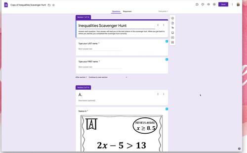 Inequalities Digital Scavenger Hunt by Lindsay Bowden - Secondary Math
