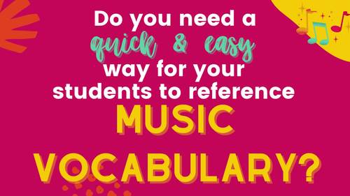 Vocabulary For Music By Sunshine And Music | TPT