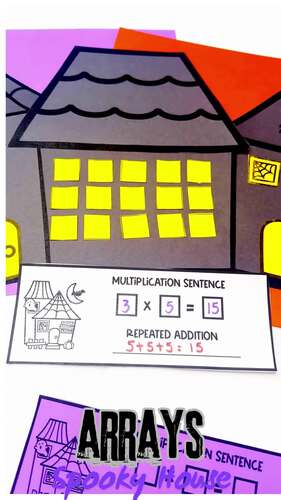 Multiplication Arrays Craft | Arrays Halloween Math Craft by Loving Math