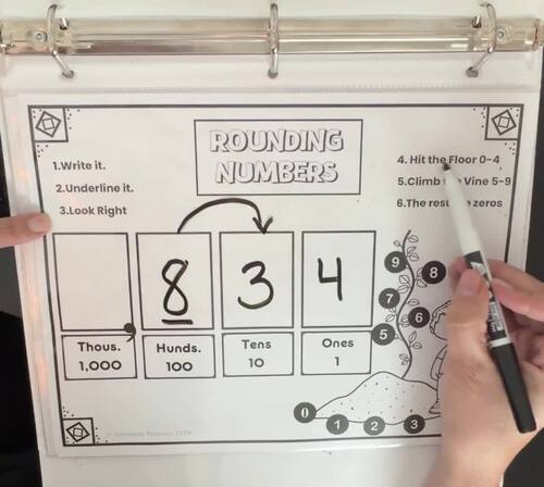Comparing Decimals & Rounding Numbers Math Mats | Place Value Mats
