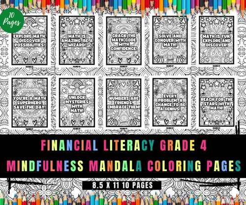 Financial Literacy Grade 4, Mindfulness Relaxing Sayings Coloring Pages ...
