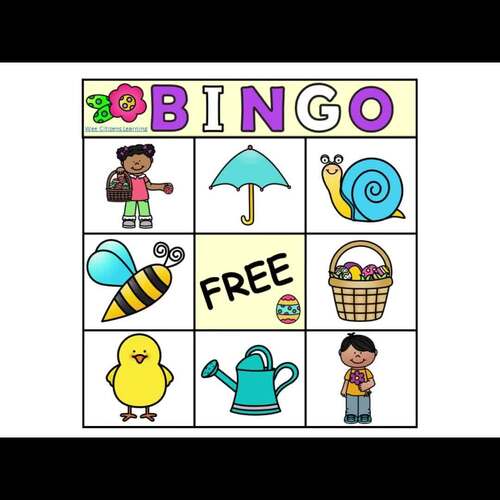 Spring 3x3 Bingo Cards By Miss Roz Preschool Days Tpt