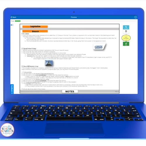 Branches of Government Differentiated BOOM Cards and Notes Three ...