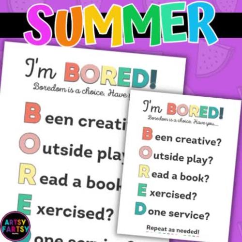 Summer Rules Printable, Summer Rules List for Kids by Artsy Fartsy mama